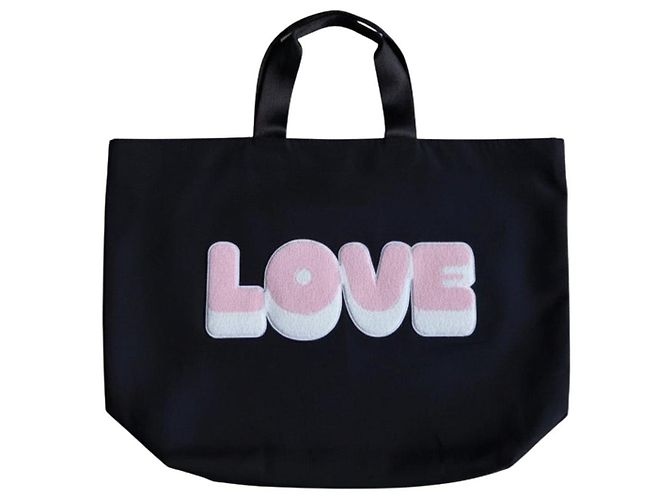 Sandro Borsa Tote "LOVE" - Nera Nero Rosa Bianco 