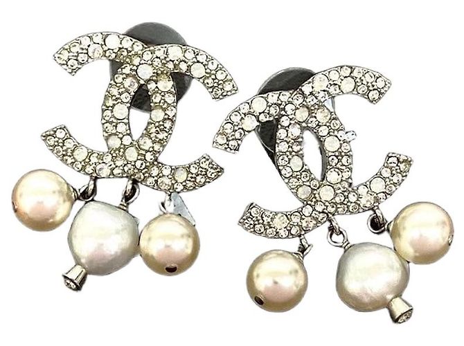 Timeless Pendientes Chanel Coco Mark Plata