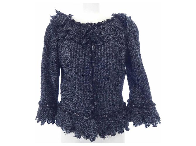 Timeless Giacca Chanel senza collo Nero