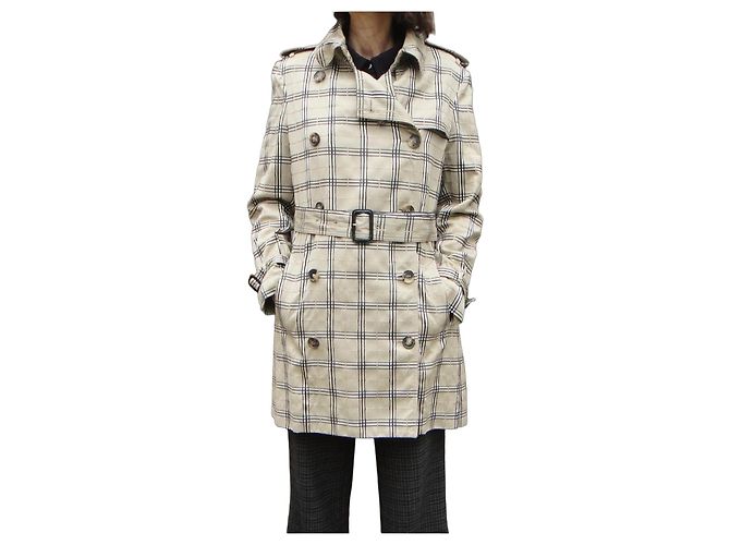 Burberry Trench coat de verão xadrez Bege
