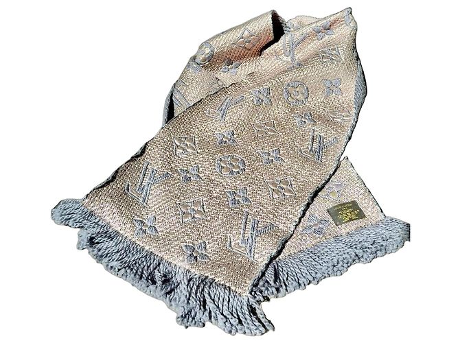 Cachecol Louis Vuitton Monogram em lã e seda Multicor Bege Cinza
