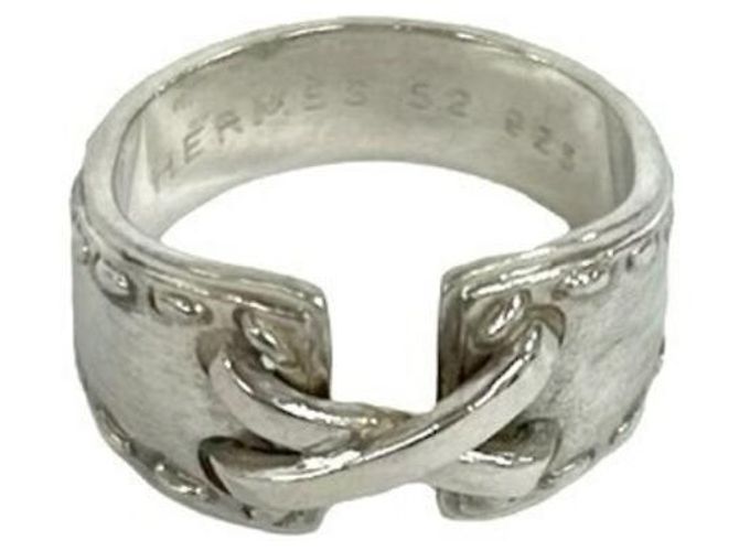 Ring Hermès Anello a fascia Vintage Mexican HERMES Argento