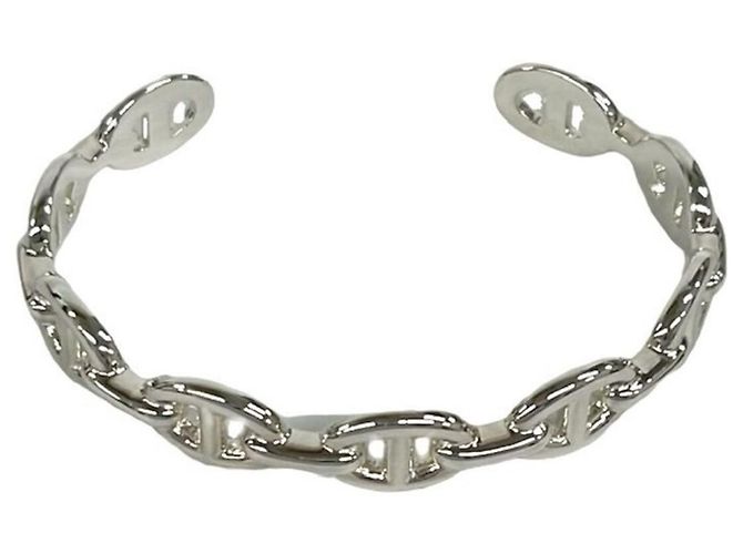 Hermès HERMES Chaine d'Ancre Enchainée Bangle Argento