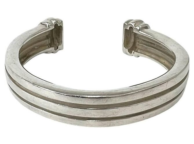 Tiffany & Co Bracciale rigido doppio scanalato Tiffany Vintage Argento