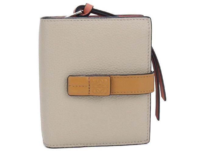 Cartera Bi-Fold Loewe en beige