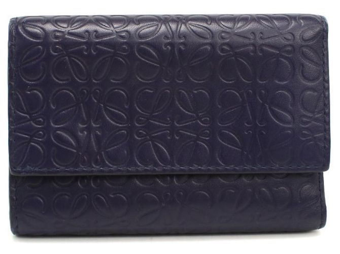 Loewe Tri-fold Wallet Navy blue