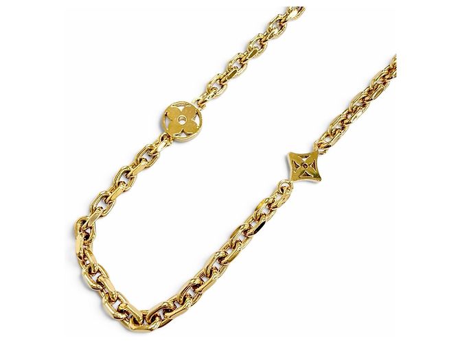 Collar Louis Vuitton Monogram Flower Dorado