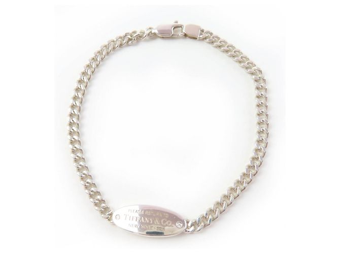 Bracciale Tiffany & Co. Return to Oval I.D. Charm Argento