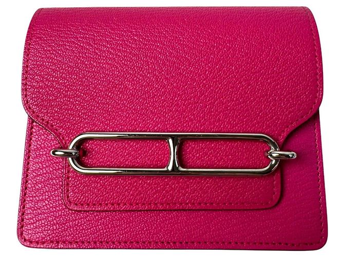 Hermès Roulis Slim Münzbeutel/Kartenetui Hermes Pink