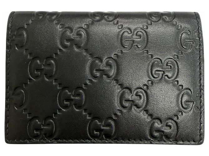 Gucci Black Leather Card Case