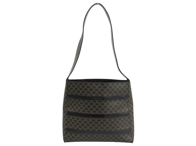 Céline Borsa a una spalla Celine Macadam Pattern Marrone