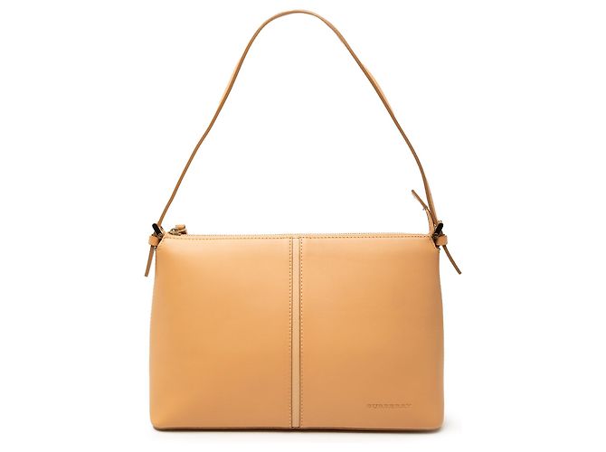 Borsa a tracolla in pelle marrone Burberry Caramello