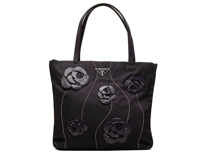 Tote Prada Black Rosette Tessuto Nero 