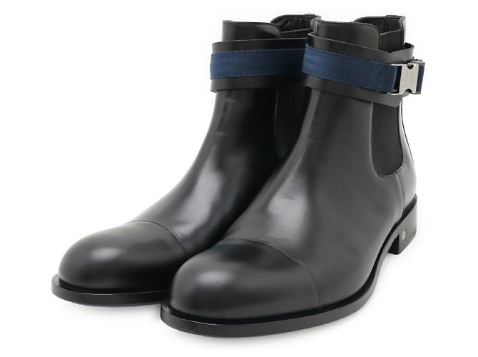 Bottines Louis Vuitton Damier Infini Noir Bleu
