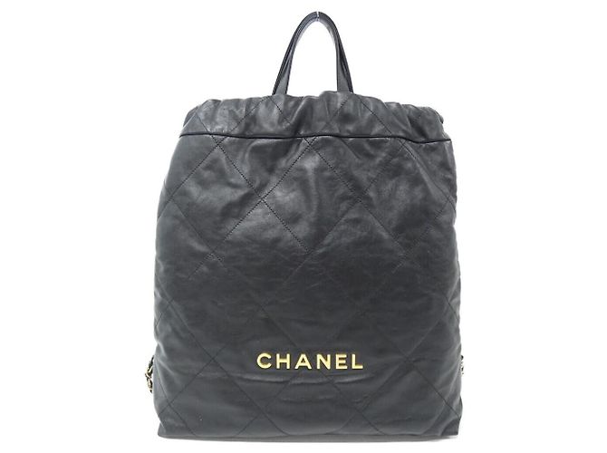 Timeless Chanel Chanel 22 Line Calf Backpack Black