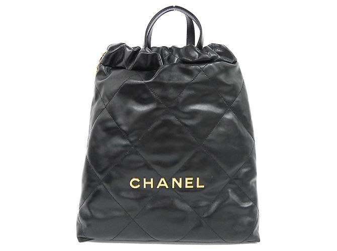 Timeless Chanel Chanel 22 Calf Backpack Black