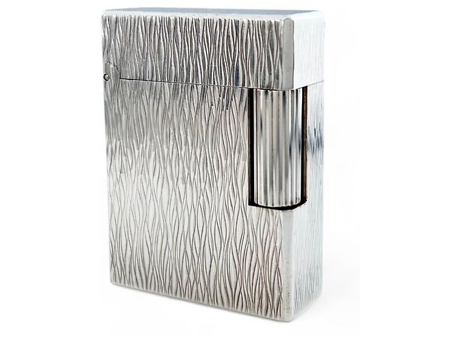 Autre Marque Dupont Short Wave Pattern Silver Lighter Silvery 