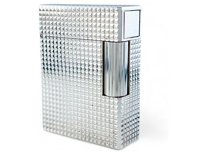 Autre Marque Encendedor Dupont Diamond Head Plata