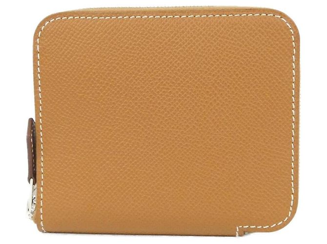 Silk In Hermès Carteira compacta de seda Hermes LIBRIS Dourado