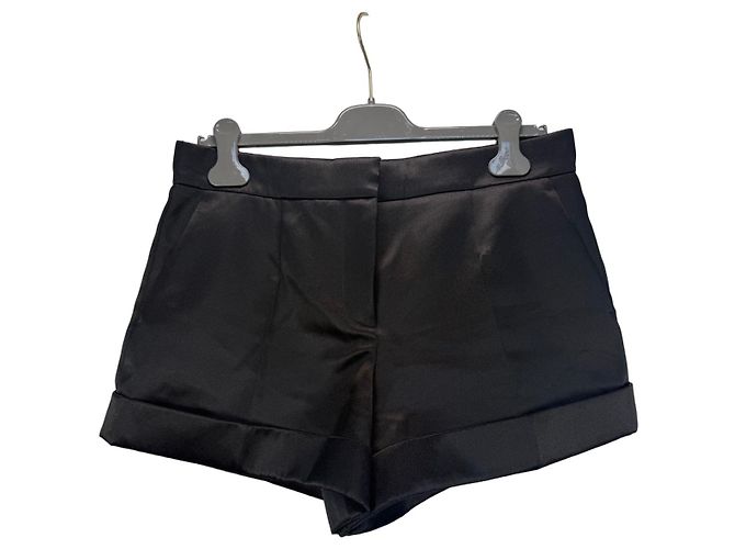 Short de cetim preto Givenchy
