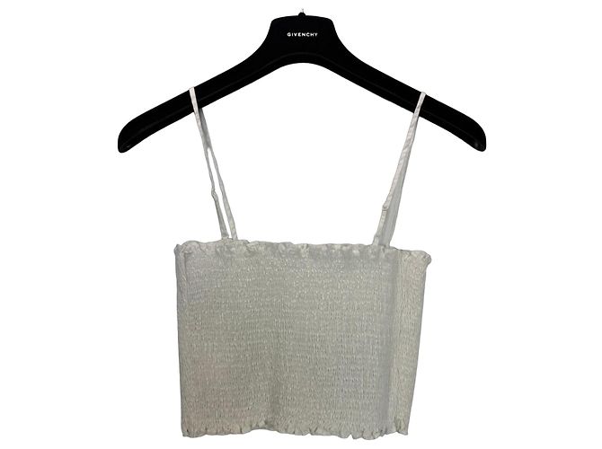 Alexander Wang Weißes Smock-Crop-Top