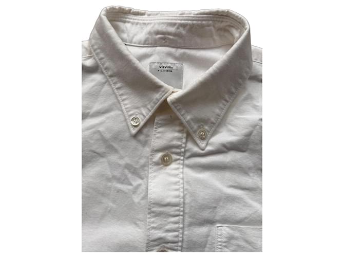 visvim Albacore Button Down Hemd VS0001541 Weiß 