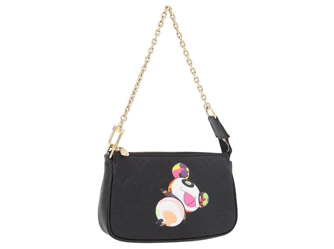 LOUIS VUITTON Empreinte Panda Mini Pochette Accessoires M13824 LV Auth 189260SM Black Monogram