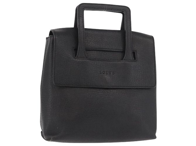 LOEWE Handtasche aus Leder Schwarz Silber Auth bs35634