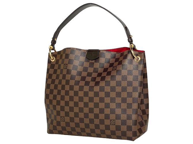 Borsa a Spalla Louis Vuitton Graceful PM Marrone Damier ebene