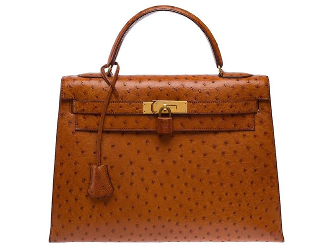 Hermès Bolsa HERMES Kelly 32 em Couros Exóticos Marrom - 103697