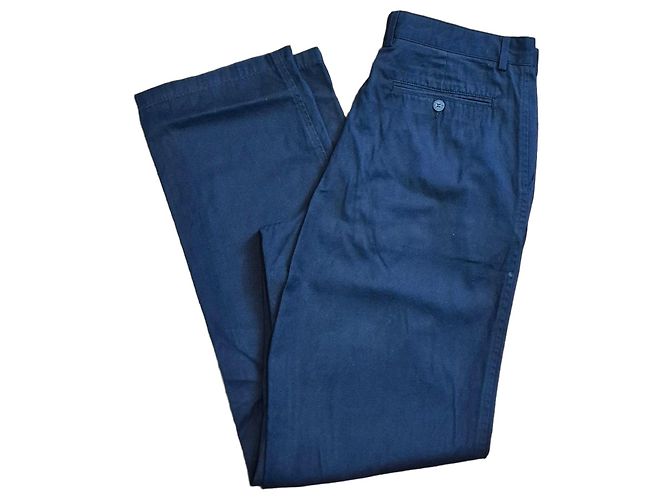 Pantaloni Lacoste Uomo Cotone Blu Navy Blu scuro