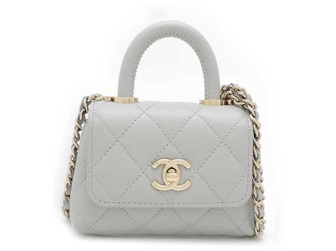 Borsa micro Chanel Coco Handle 11.5 da donna Marrone 