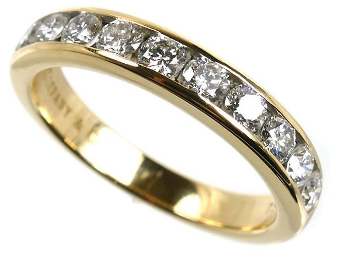 Tiffany & Co Tiffany 18K Yellow Gold Half Circle Channel Setting Ring 