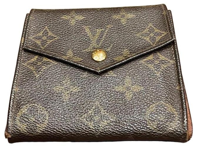 Louis Vuitton Monogram Canvas Compact Wallet Brown 