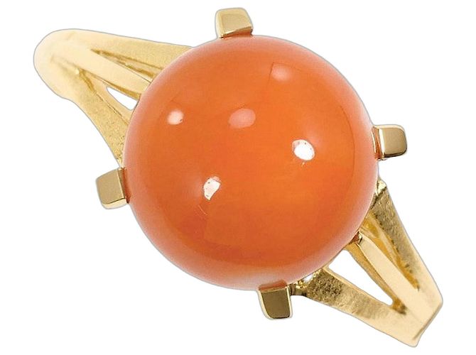 Autre Marque Anello in corallo Au750 D'oro
