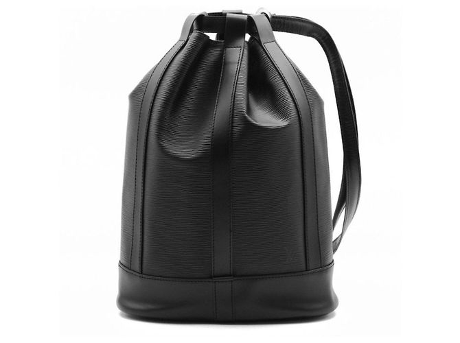 Louis Vuitton Epi Leather Randonnee PM Backpack Black