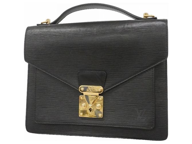 Borsa Louis Vuitton Epi Monceau M52122 Noir Nero