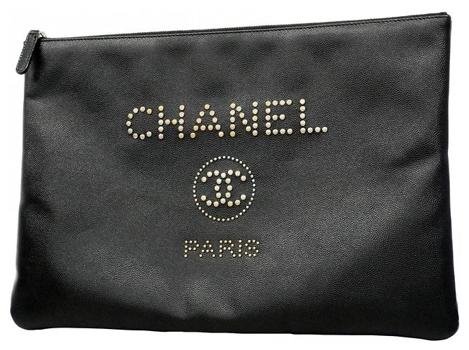 Clutch Chanel Deauville Nero