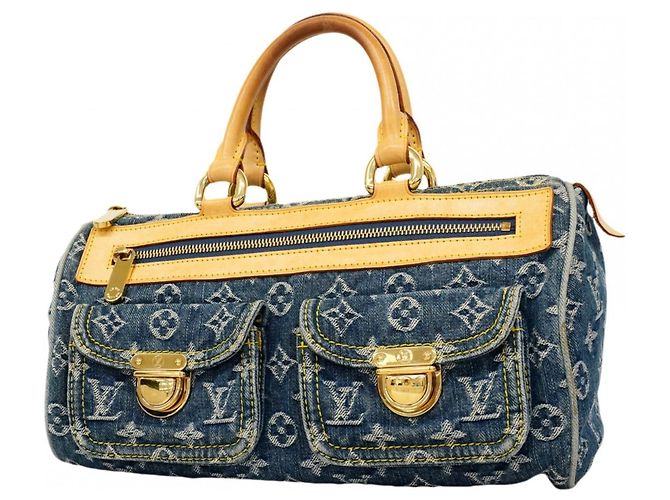 Borsa Louis Vuitton Monogram Denim Neo Speedy Blu