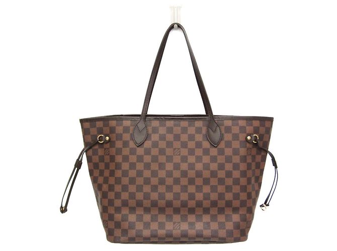 Sac cabas Louis Vuitton Damier Neverfull MM Marron