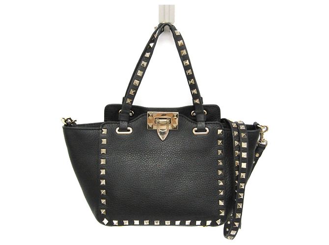 Piccola borsa Valentino Garavani Lock Studs Nero