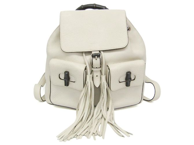 Gucci Bamboo 370833 Women's Leather Backpack