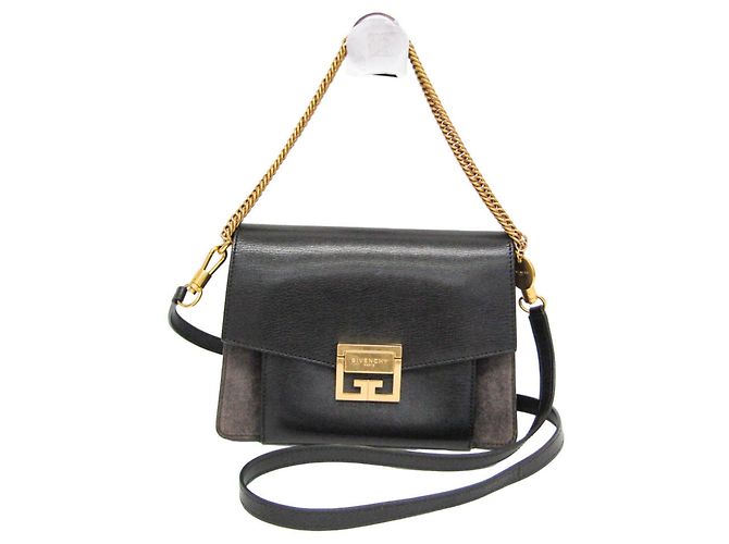Sac à main Givenchy GV3 Small BB501CB033 en cuir et daim Noir
