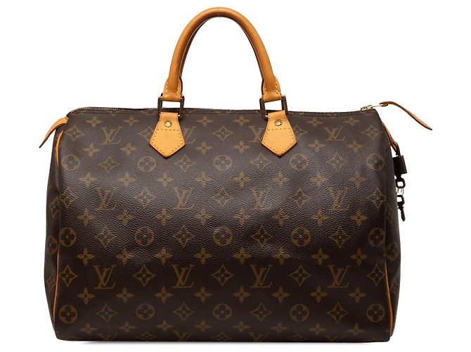 Louis Vuitton Marrone Monogram Speedy 35