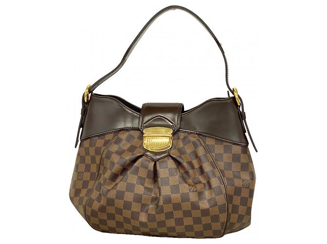 Borsa a Spalla Louis Vuitton Damier Sistina MM - Ebene Damier ebene