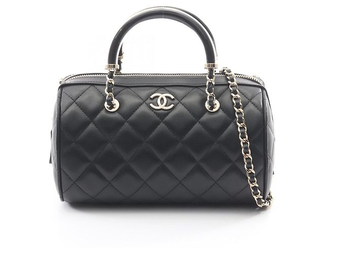 Sac à main 2-Way Matelassé Chanel Noir