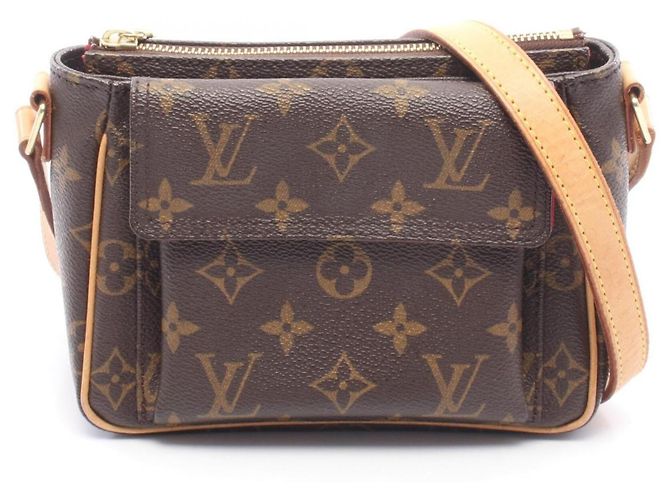Borsa a Spalla Louis Vuitton Vivacite PM Marrone Monogramma