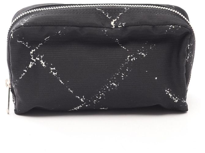 Chanel Nylon Handtasche/Pouch Schwarz Weiß
