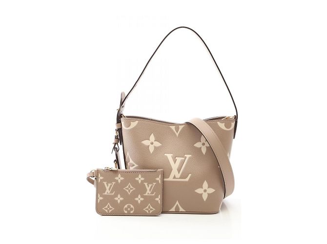 Borsa Louis Vuitton All-in-BB Bicolor Monogram Empreinte Multicolore Beige Crudo