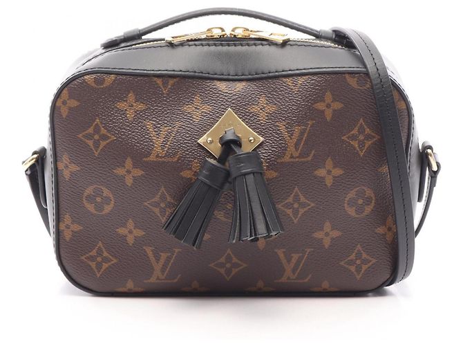 Borsa a tracolla 2-Way Louis Vuitton Saint-Onge Marrone Nero Monogramma